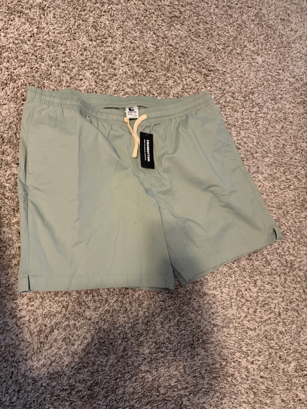 Men's Athletic Shorts in Sage Green with Drawstring